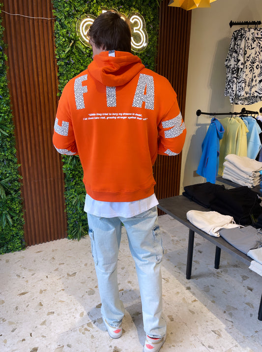 Orange Defiant Oversize Sweatshirt